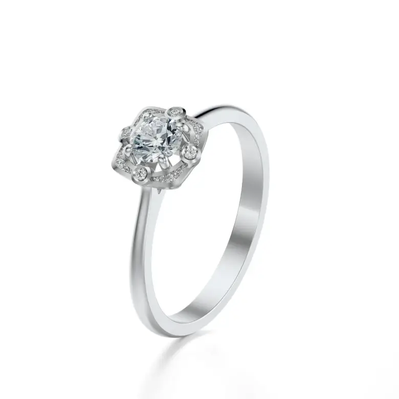 Pierścionek białe złoto z diamentami AJPZ_137